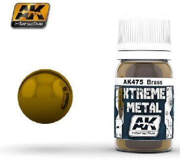 AK Interactive Xtreme Metal Brass Metallic Paint 30ml Bottle Model Kit Paint Car Plane