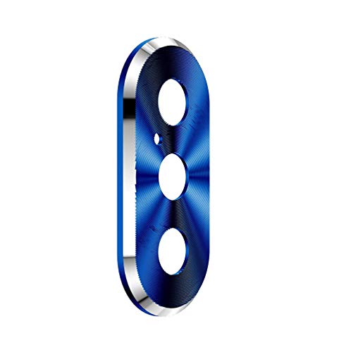 Sonmer Metal Rear Camera Lens Case Cover +Film For iPhone XS/XS Max (Blue)