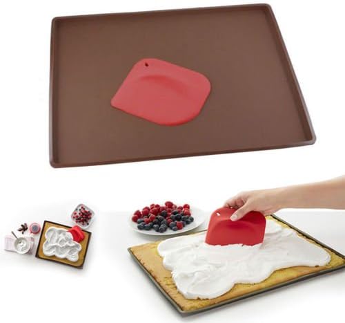 Baking Mats Silicone Bakeware Mould Cake Baking Mat Rolling Pan Cake Scraper Spatula Rolled Edge