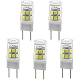 New G8 LED Light Bulb, G8 GY8.6 Bi-pin Base, 3W 120V 20W 35W Halogen Replacement Bulb for Under Counter Kitchen Lighting, Under-Cabinet Light, Puck Light ï¼ˆ5-Packï¼‰ (White Color)