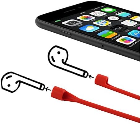 Blesihu for AirPods Strap,21 inch Length String Strap for iPhone 7 &amp; iPhone 7 Plus AirPods,Wire Rope Connector Silicone Strap for Airpods