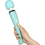Therapeutic Wand Massager - Handheld Cordless and Powerful – 8 Speeds 20 Vibration Patterns - Female Male Woman - Magic Recovery Effect for Body – Back Neck Shoulder Feet – USB Rechargeable - Turquoise