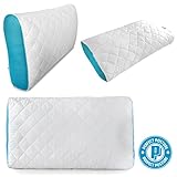 Perfect Posture - Premium Shredded Memory Foam Adjustable Pillow: NeverFlat Technology, Adjustable Loft, CoolTec Fabric, High Quality Materials (1-Count)