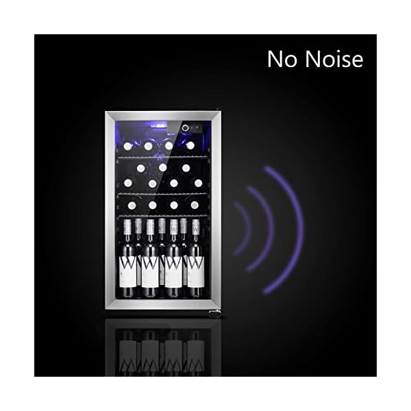 Antarctic-Star-26-Bottle-Wine-CoolerCabinet-Beverage-Refigerator-Mini-Fridge-Small-Wine-Cellar-Soda-Beer-Counter-Top-Bar-Quiet-Operation-Compressor-Freestanding-Clear-Glass-Door-for-OfficeDorm