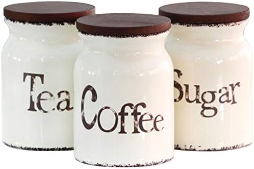 Download Cookware Dining Bar Sugar And Coffee Air Tight Jars Cannisters Storage Ceramic Round Set Of 3 Tea Home Furniture Diy