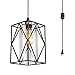 HMVPL Plug in Pendant Light with Dimmer Switch, Outdoor Farmhouse Hanging Lights Fixtures for Gazebo and Porch, Plug in Ceiling Light for Kitchen Island Table Bedroom Hallway Foyer