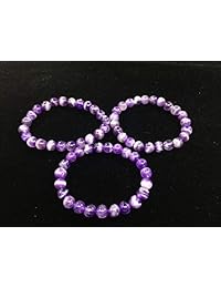 Pulsera de piedras preciosas naturales de 7 pulgadas con piedras de chakra elásticas, cristal curativo, cuarzo, grandes regalos (unisex)