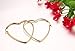 Women's Stainless Steel Gold Plated Heart Shape Hinged Large Hoop Earring,Anti-allergy