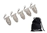 Bundle Monster 5pc Women Girls Retro Cool Fashion Popular Finger Nail Ring Punk Design