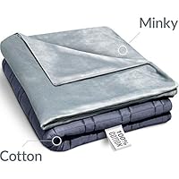 Rongo Weighted Blanket Premium Comforter - Enhanced Comfort Durability & Lifespan (80" x 87" 25 lbs Minky Cover)