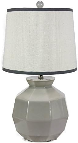 A Homestead Shoppe Frisco Grey Table Lamp - Burlap Shade