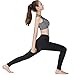 Oalka Women Yoga Pants Workout Running Leggings Black L