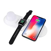 Sentmoon 3 in1 Wireless Charger with LED Night Light Charging for iPhones for Apple Airpods