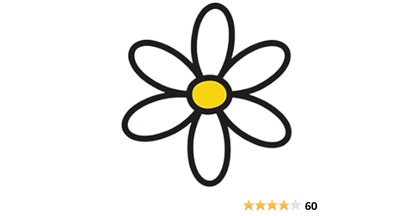 Artimagen Pegatina Margarita Blanca 70x83 mm. : Amazon.es ...