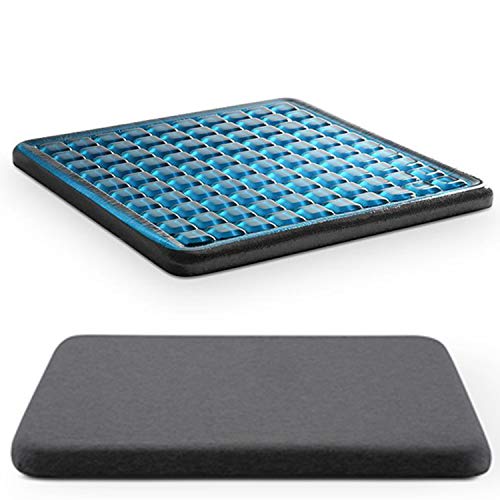 INSBES Seat Cushion for Office Chair Germany Gel, Cooling Pad, Tailbone  Pain Relief, Coccyx Support, Memory Foam Butt Pillow for Car, Wheelchair, 