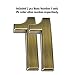 iMustech Mailbox Numbers, 2 Pcs/Set Solid Self-stick Number 1 for Mailbox, Door, Apartment, Hotel, 2-3/4 Inch, 3D Metal Brass