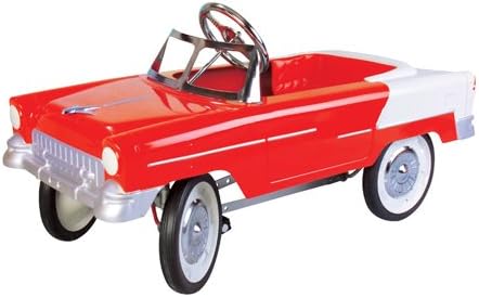 55 Classic Red Metal Pedal Car