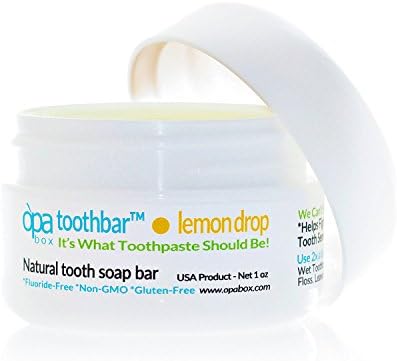Natural Tooth Soap, Lemon Drop Natural Toothpaste Soap Bar • Opa Toothbar (1oz)