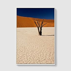 Framed Canvas Home Artwork Decoration Desert Canvas Wall Art for Living Room, Bedroom - 16x24 inches