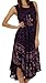 Sakkas B900 Batik Moon and Stars Caftan Tank Dress / Cover Up - Eggplant - One Size
