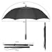 Toplus Automatic Open Stick Umbrella 68 Inch Oversize Double Canopy Vented Windproof Golf Umbrella, Black