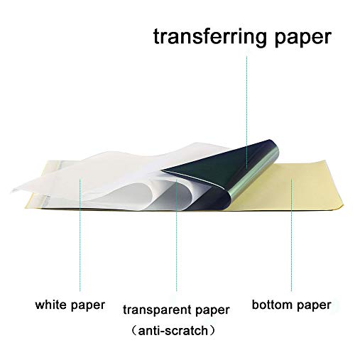 Tattoo Transfer Paper - Romlon 25 Sheets Tattoo Carbon Thermal Stencil Machine Paper With 4 layers Tattoo Transfer Copy Paper for Tattoo Supply Accesories - Thumbnail 4