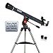 Celestron - AstroMaster 70AZ Telescope - Refractor Telescope - Fully Coated Glass Optics - Adjustable Height Tripod - BONUS Astronomy Software Package primary