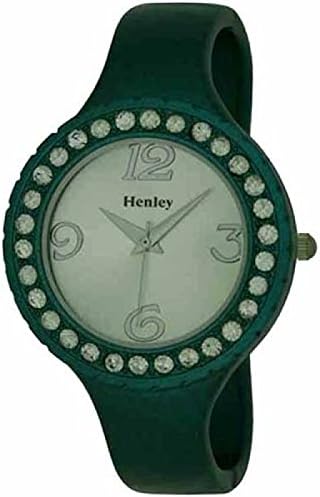 Henley Metallic Green Crystal Bangle Ladies Fashion Watch H07120.6
