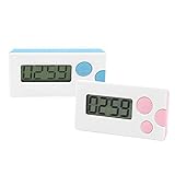 Kitchen Timer,Kany 2 Pack Cooking Timer Digital Kitchen Timer with Lound Alarm Magnetic Timer for Cooking Baking Grilling - Large LCD Display Minute Second Count Up Countdown (Pink and Blue)