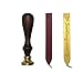 Tree Wax Seal Stamp with 2 Sealing Wax, Golden and Wine Red Wax