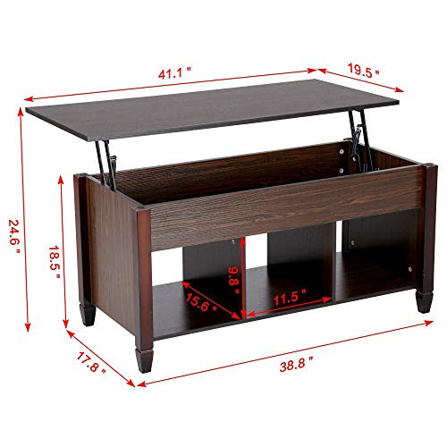 Yaheetech Coffee Table, 41in Lift Top Coffee Table with Storage Hidden