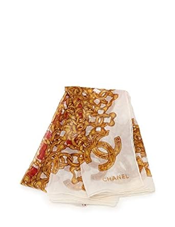 Amazon シャネル Chanel ココマーク 大判スカーフ チェーン柄