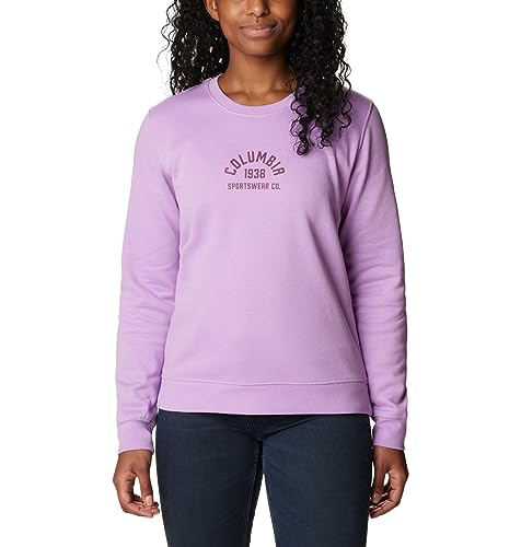 Columbia Women's Trek Graphic Crew, Gumdrop/Marionberry, 2X Plus Purple