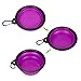 IDEGG Portable Silicone Pet Bowl, 5 Inches, Foldable Expandable Water Feeding Travel Bowl Cup Dish for Pet Dog Cat and Small Animals (Set of 2, Purple+Green)