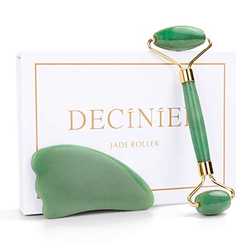 Deciniee Jade Roller for Face 100 Real Natural Jade Face Roller and