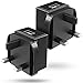 USB Wall charger 2 Pack (UK Plug), Fosmon UK 3 Prong Type G Plug Power Adapter 1 Port USB 2A, Fast Charge for iPhone, iPad, Samsung Galaxy, Moto, LG, Smartphone, Tablet and More