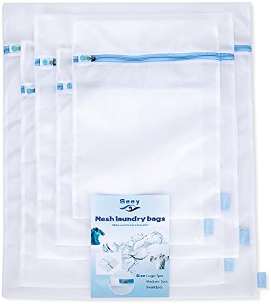 Mesh laundry bag for Delicates with zipper set of 5,lingerie wash bag for Bra,washing lingerie Protection Hosiery Underwear a dual - use as travel storage bags