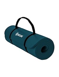 Alfombrilla de ejercicio extra gruesa con correa de transporte, antideslizante y cómoda para yoga, pilates, estiramiento, meditación, suelo y ejercicios de fitness.