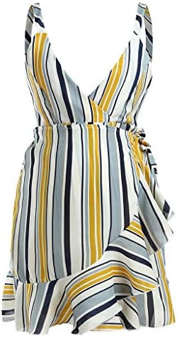 Huifa Pregnant Women Printed Stripe Sundress Maternity Sleeveless Bodycon Costume