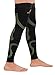 Mojo - Compression Socks Footless for Women and Men 20-30mmHg - Leg Compression Support Sleeve for Post Surgery Recovery, Swelling, Lymphedema - Black/Green, Small - A609