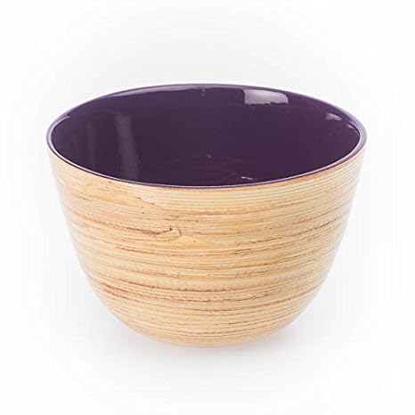 Bea Mely Stylische Bambusschale d=11cm h=7cm Müslischale Salatschale Dipschale Nussschale Geschirr Bambus Schüssel Dekoartike
