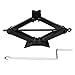 Scissor Car Jack 2 Ton Steel with Chromed Handle for Roadside Tire Change Repair, Black 1 Pcs