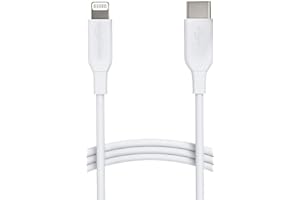 Amazon Basics USB-2.0 Type C to Lightning Cable (MFi Certified), 6 Feet, White