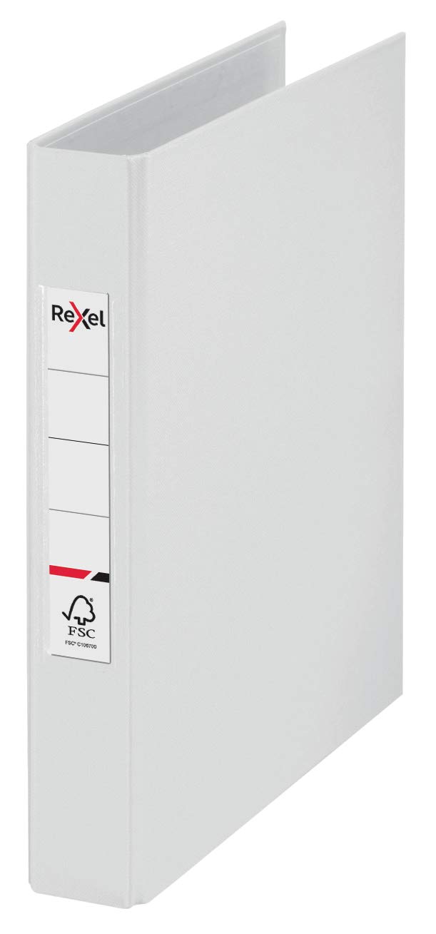 Rexel A5 Ring Binder, White, 25 mm 2 O-Ring Diameter, Choices, 2115562