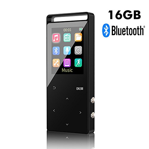 SUNNZO-Bluetooth-MP3-Player-16GB-HIFI-with-FM-Radio-Lossless-Movie-Music-Player-60-Hours-Playback-for-Running-Expandable-up-to-128GB