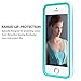 iPhone 5S Case,iPhone SE Case,ABMIX Cute Apple Protective Case Soft Bumper Cases Shockproof Hybird Rubber Slim Case Anti-scratch Shell Dual Color TPU Back Cover for iPhone 5S SE 5 (White/Aqua Green)
