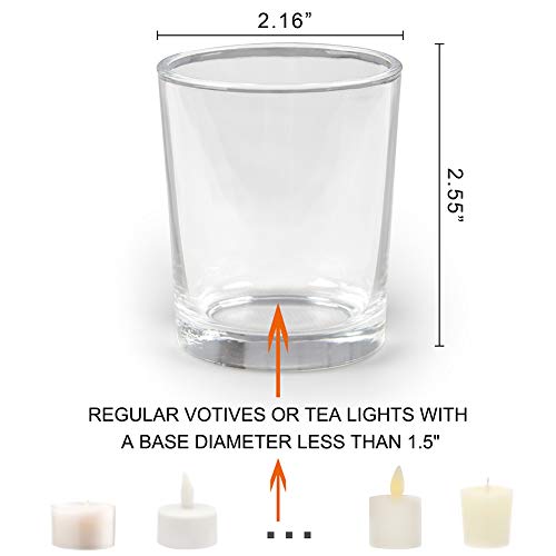 image for Letine Glass Votive Candle Holders Set of 72 - Clear Tealight Candle H