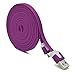 10pcs/lot 10 Colors Colorful 3M 10 FT Long Flat Micro USB Data Sync Charging Cable Cord for Samsung Galaxy S3 HTC BlackBerry