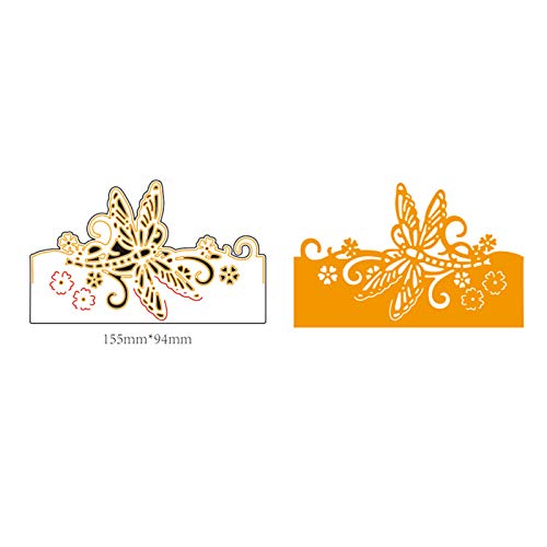 Ireav 3D Dragonfly Stencil Metal Cutting Die Craft Greeting Card Making Decor Mold Album Book Decoration Embossing Stencil Ã¯Â¼15.5 x 9.4 cmÃ¯Â¼