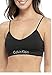 Calvin Klein Ladies' Seamless Bralette, Removable Pads, Signature Logo Band, 2 Pack (Black-Beige, Large)